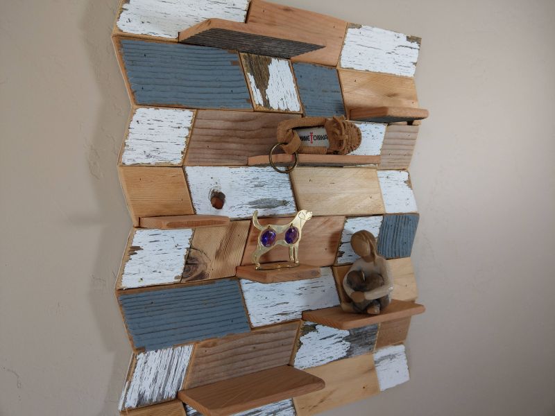 reclaimed wood shelf