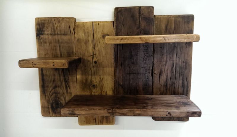 reclaimed wood shelf