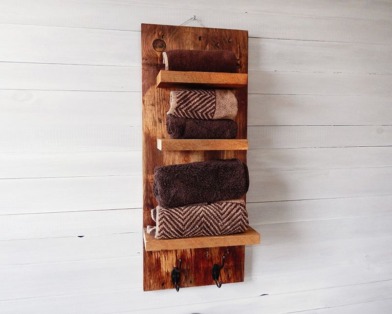 reclaimed wood shelf