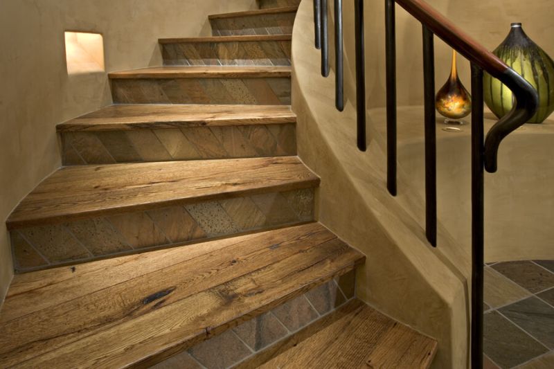 reclaimed wood staircase