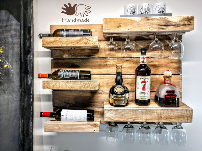 reclaimed wood wine rack