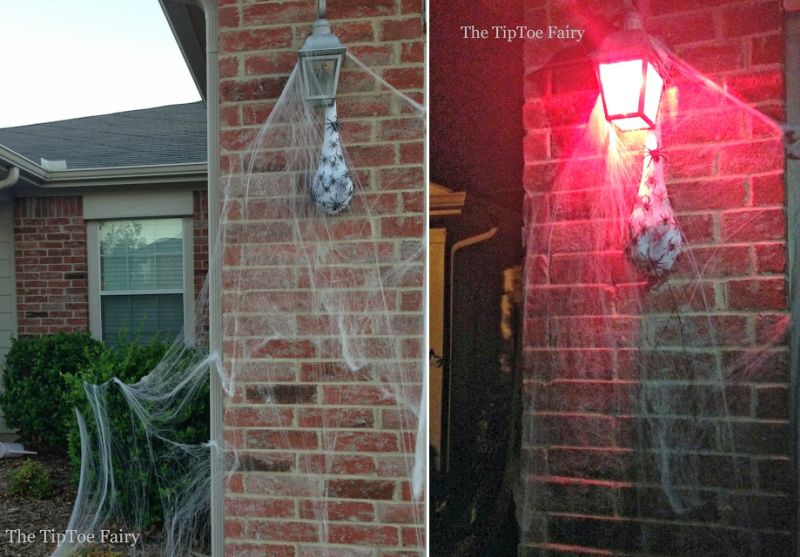 spider egg sac outdoor halloween decoration