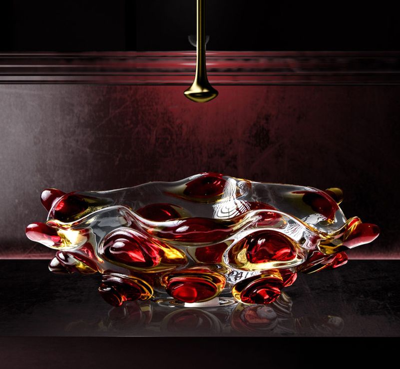 Glass Design’s Murano glass sinks add artistic flair to your bathroom