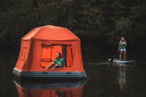 Now you can set up a floating camp on water with SmithFly’s Shoal tent