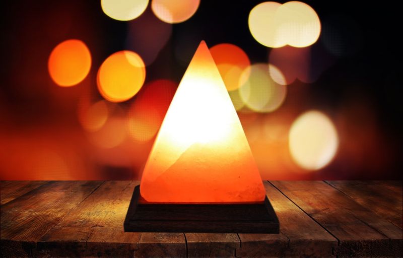 Salt lamp to purify home indoor air