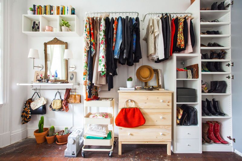 Shelving and closet for small rooms