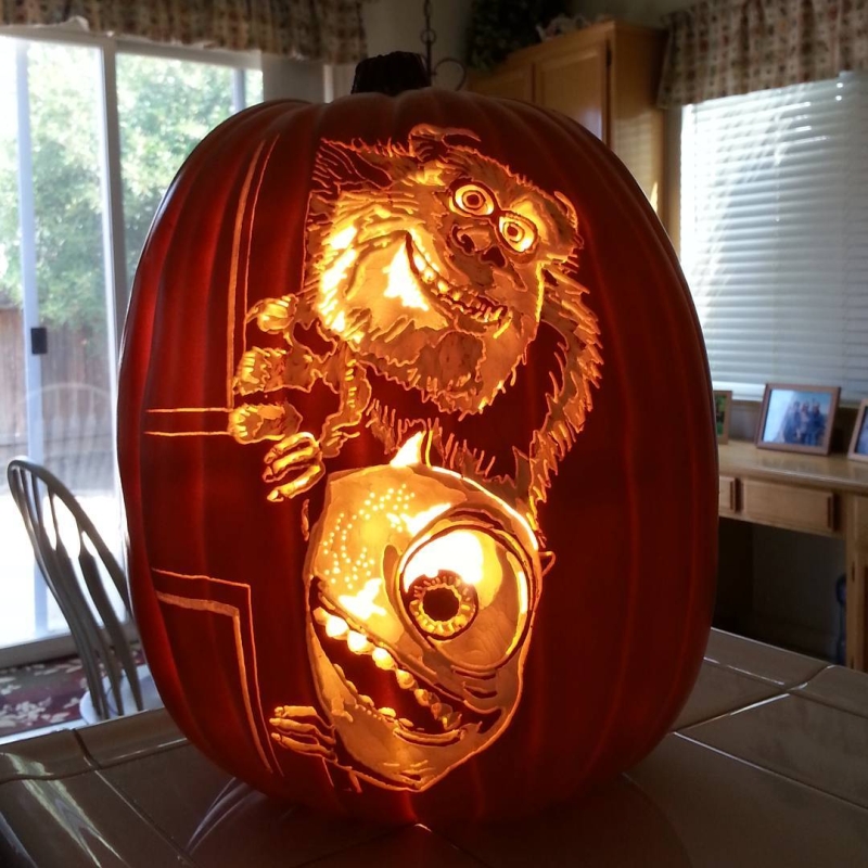 Custom-carved pumpkins by Alex Wer