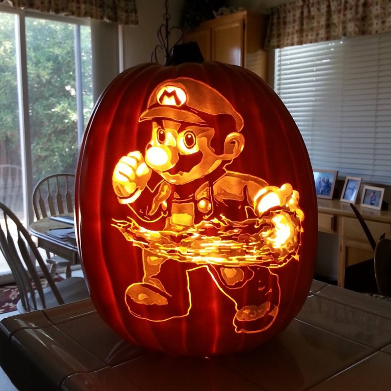 Custom-carved pumpkins by Alex Wer