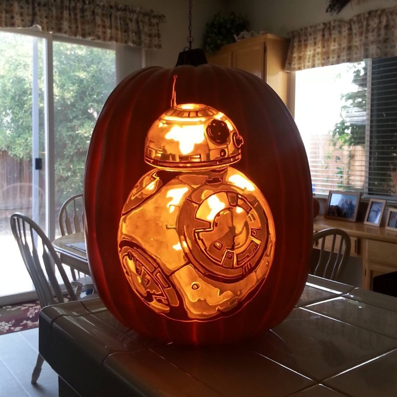 Custom-carved pumpkins by Alex Wer