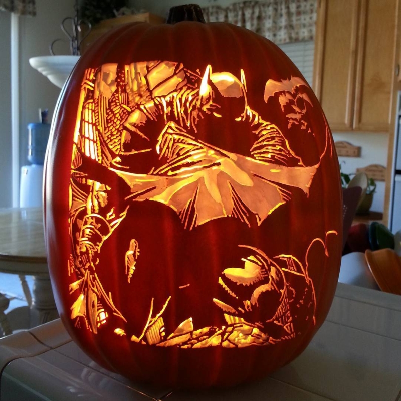 Custom-carved pumpkins by Alex Wer