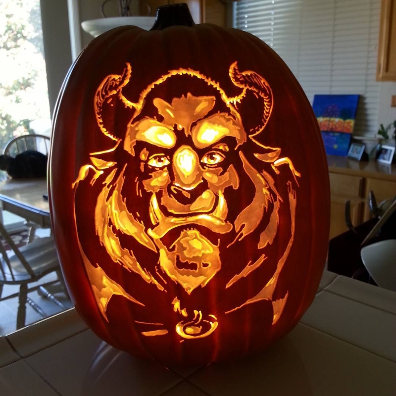 Custom-carved pumpkins by Alex Wer