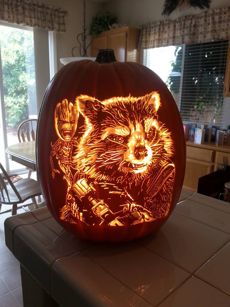 Custom-carved pumpkins by Alex Wer