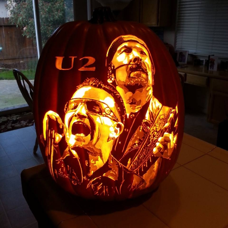 Custom-carved pumpkins by Alex Wer