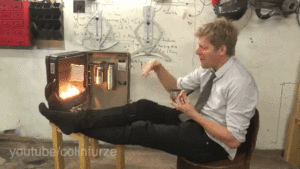 Briefcase fireplace