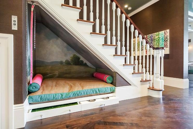 Sleeping nook under the stairs