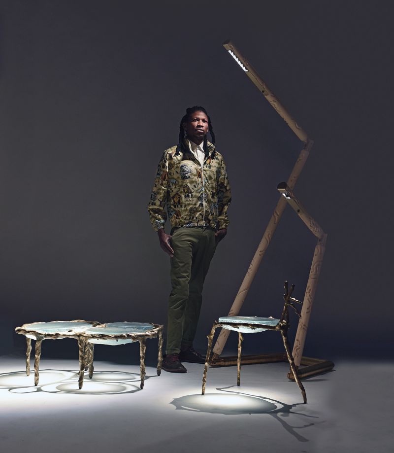 Atang Tshikare and Okha collaborate to create limited edition glass furniture 