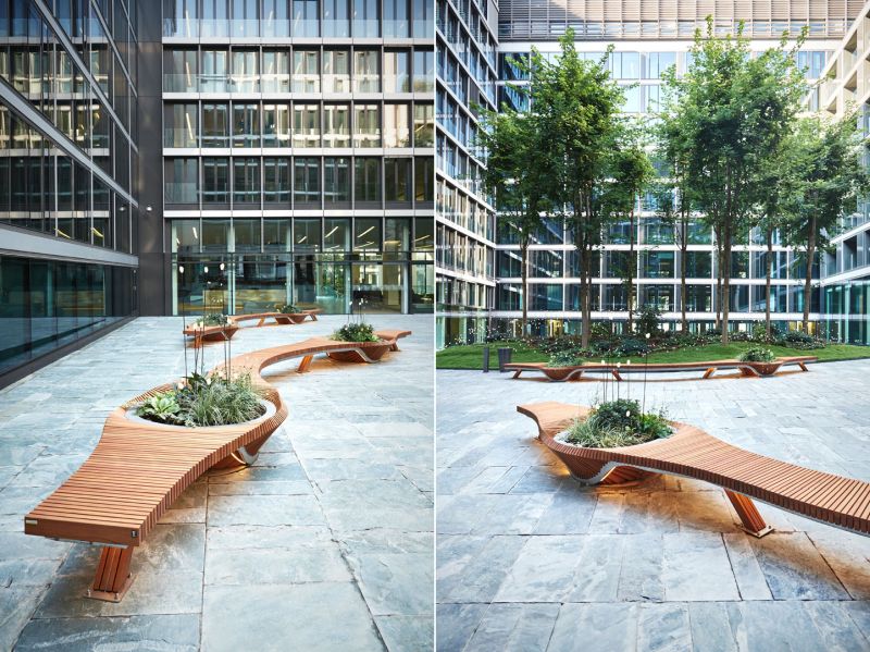 Botanical Twist bench by Alexis Tricoire for TF Urban 