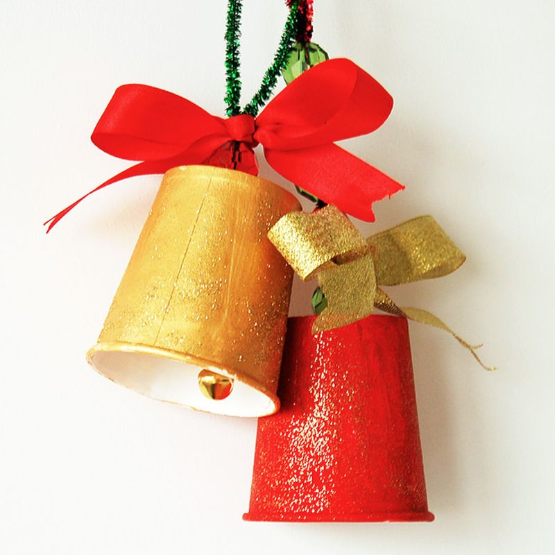 These are our easy Christmas crafts made with red solo cups, yellow and  black construction paper,…