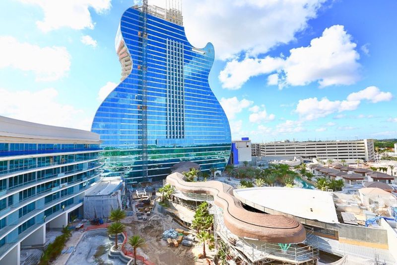 Seminole Hard Rock's Guitar Hotel in Hollywood, Florida Open for Tourists