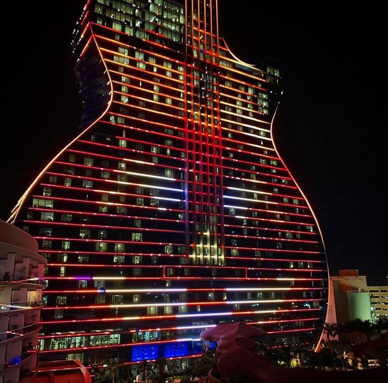 Seminole Hard Rock's Guitar Hotel in Hollywood, Florida Open for Tourists