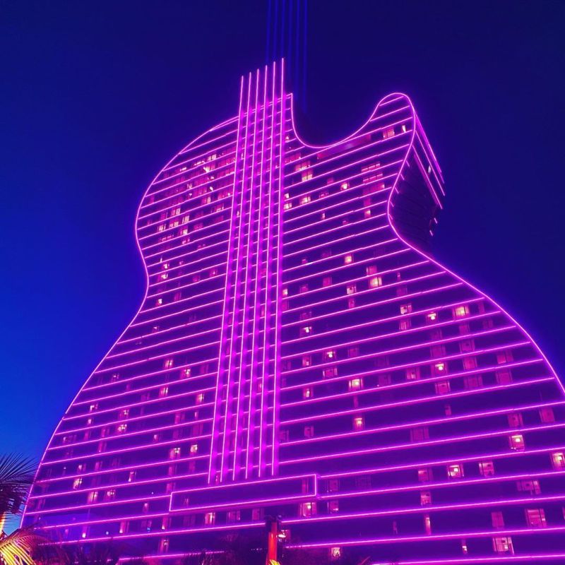 Seminole Hard Rock's Guitar Hotel in Hollywood, Florida Open for Tourists