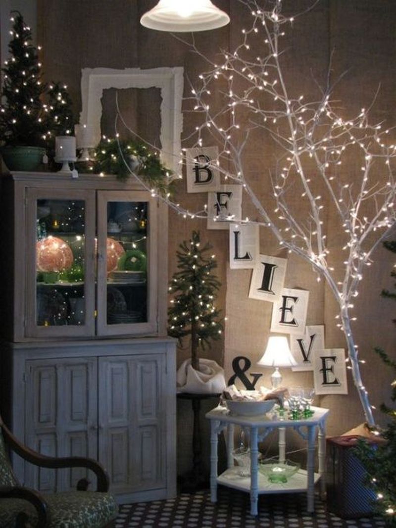 Lights and candles for Christmas décor