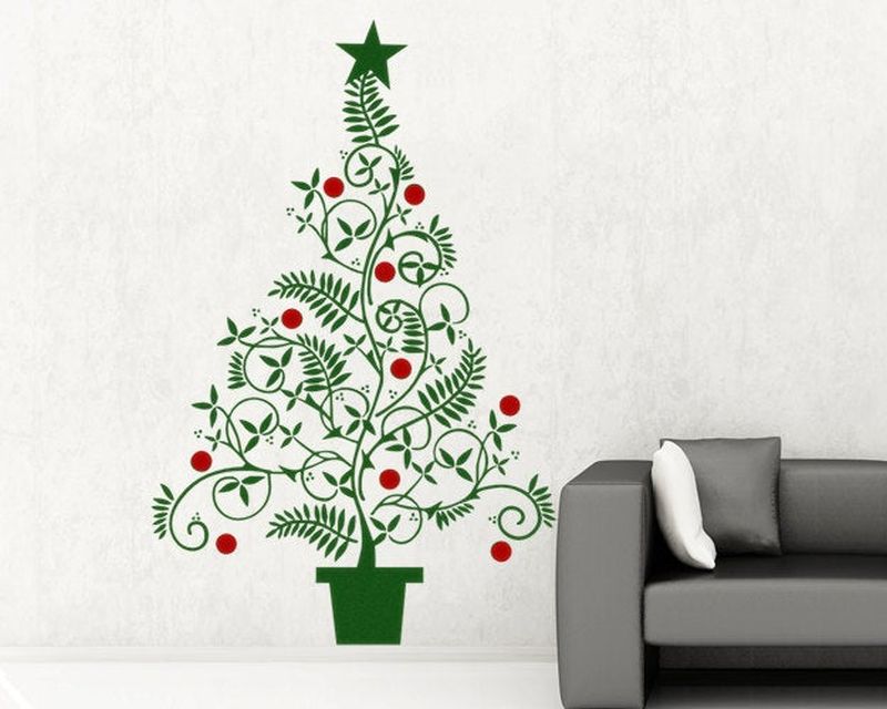 christmas tree Wall decals and artwork for Christmas decor