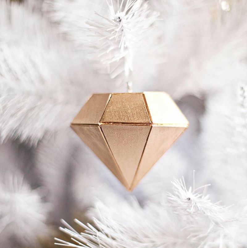 Wood Diamond ornament