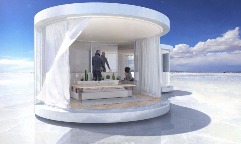 lumishell prefab pop-up cocoon