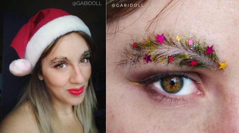 Christmas tree eyebrows