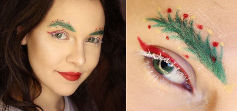 Christmas tree eyebrows