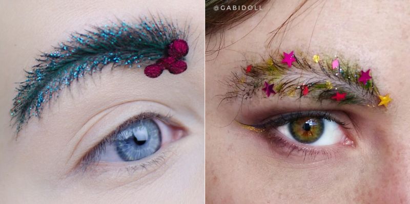 Christmas tree eyebrows