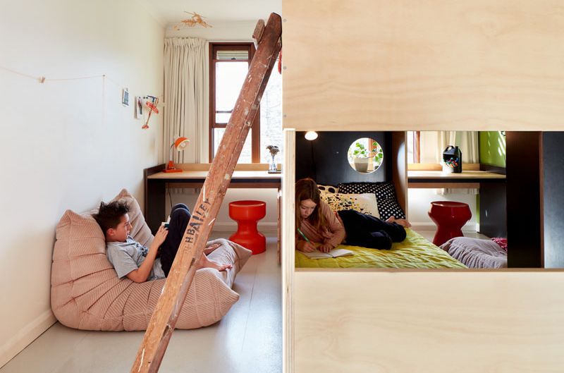 Custom Bunk Bed Splits a Room into Two Separate Spaces