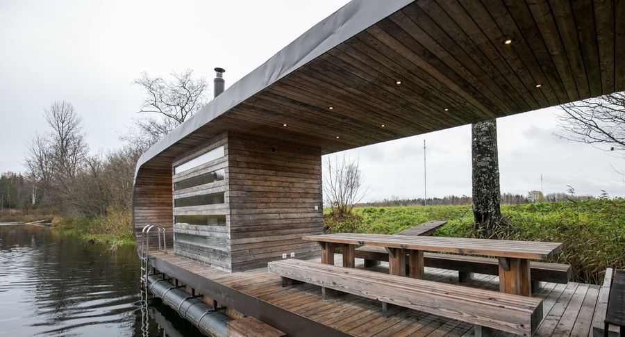 Floating sauna Siberia