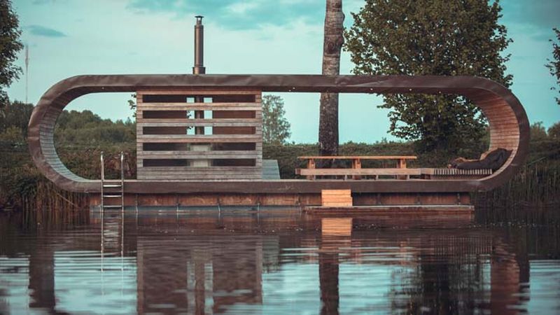 Floating sauna Siberia