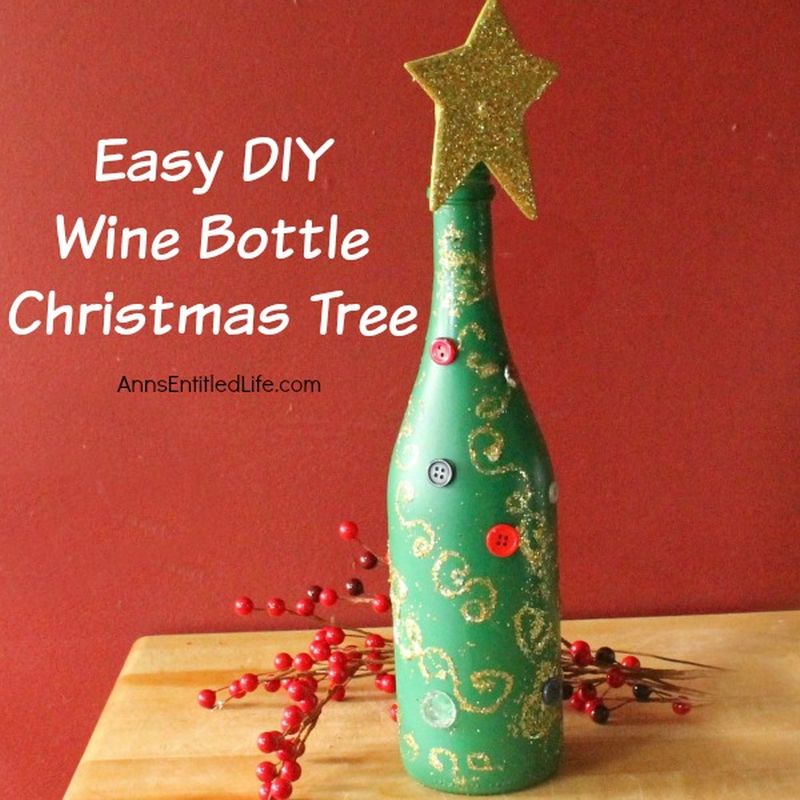 Glass bottle Christmas tree