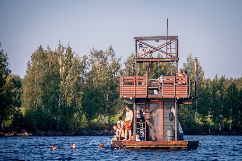 Saunalautta Homemade multi-deck sauna-1