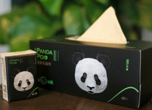 Paw-Some panda poop tissue paper with love from China