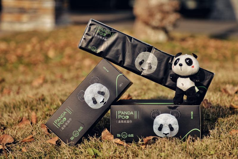 Paw-Some panda poop tissue paper with love from China 