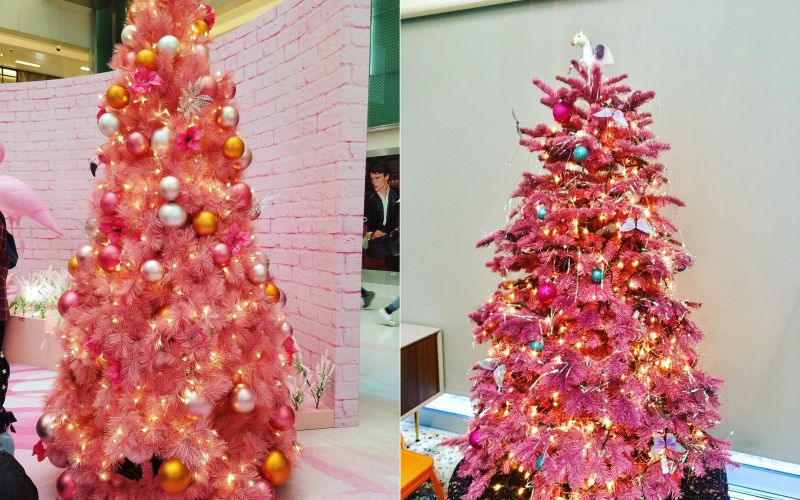 Pink Christmas trees