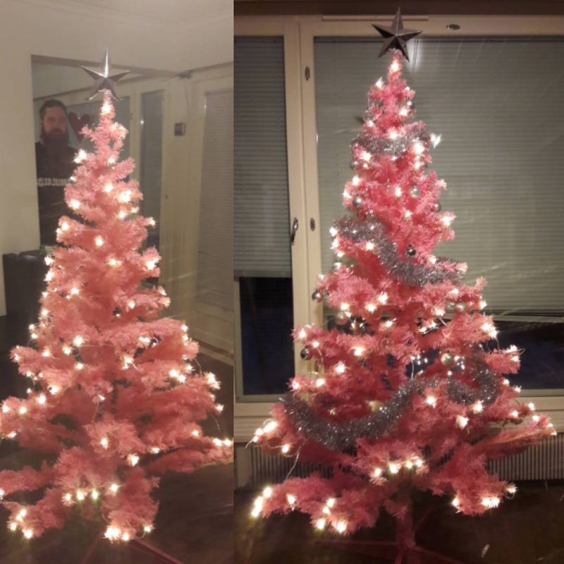 Pink Christmas trees