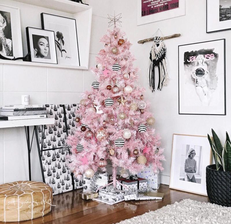 Pink Christmas trees