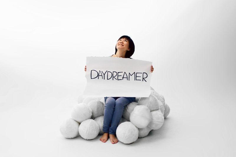 The Daydreamer sofa is made of stuffed balls 