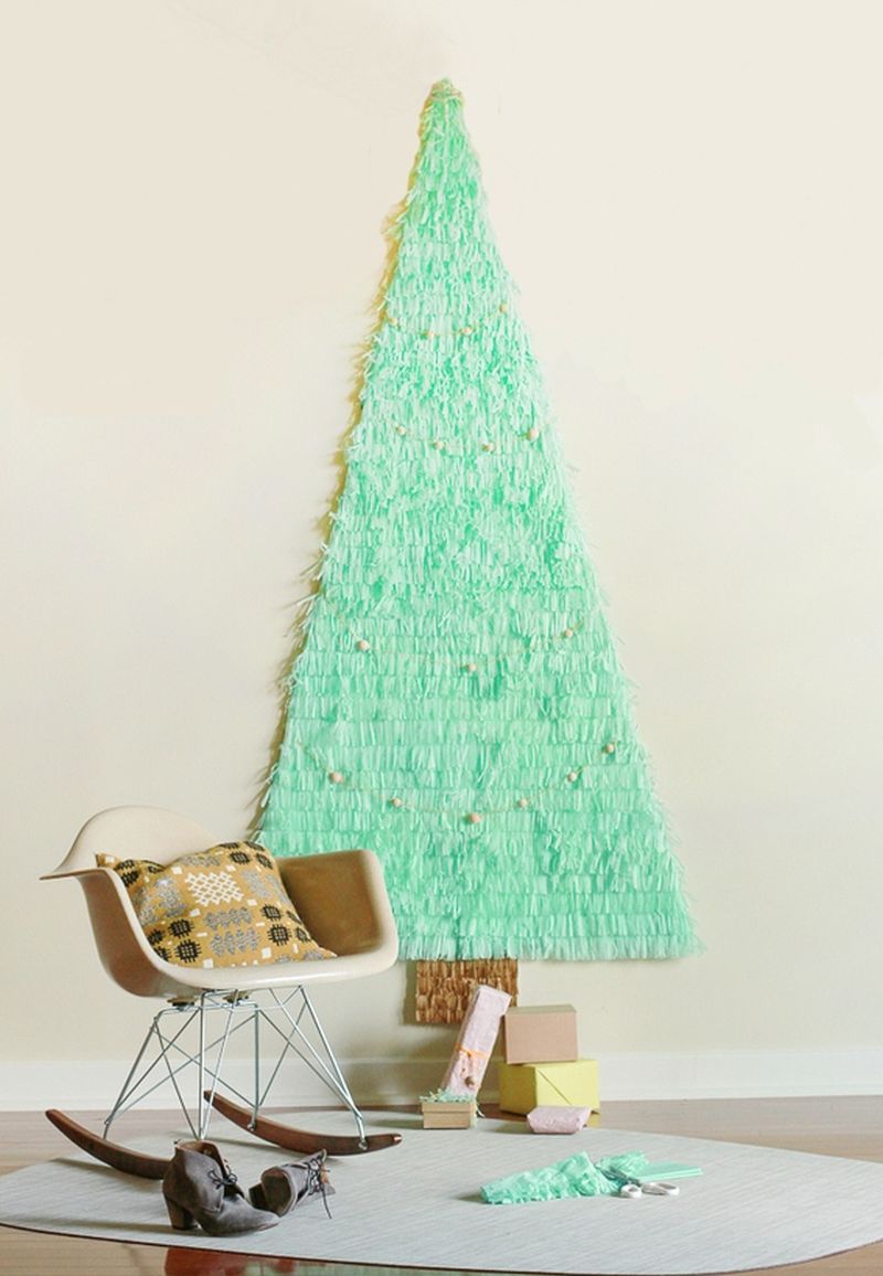 Tissue Paper wall Christmas Tree