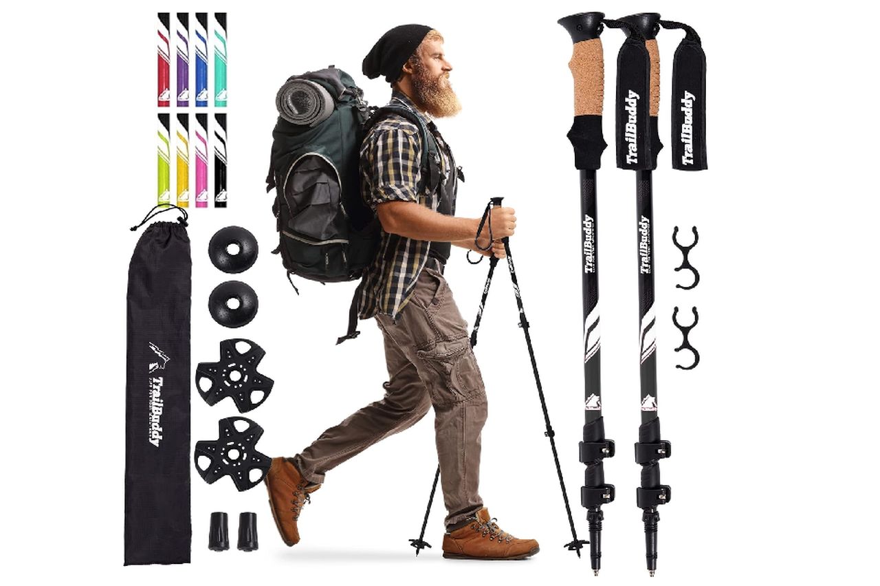 TrailBuddy Adjustable Trekking Poles