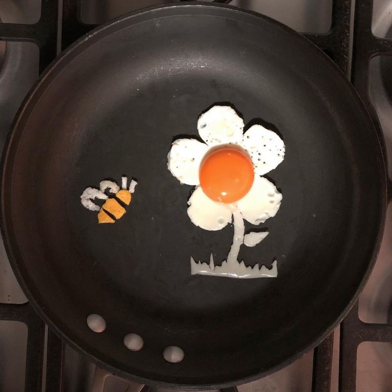 Artist s Fried Egg Art Taking Instagram by Storm