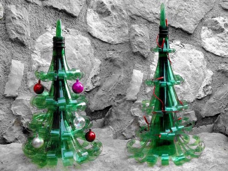 recycled plastic bottle alternative christmas tree