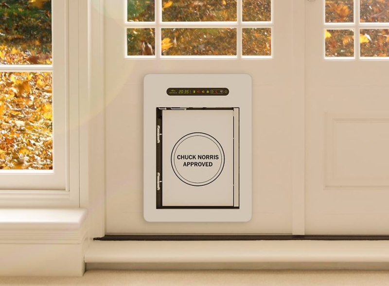 CES 2018 petWALK pet door doesn’t allow your pup out when it’s raining