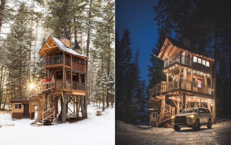 You can Book this Treehouse hotel in Montana on Airbnb