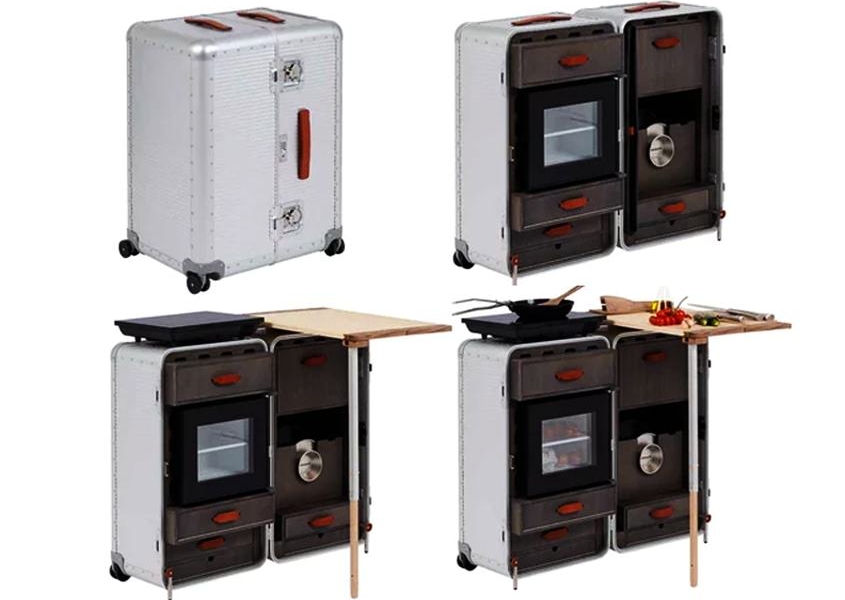 Marc Sadler Packs Your Kitchen in a Travel Suitcase